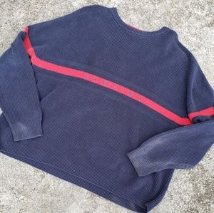 Nautica Red & Blue Spellout Vintage Sweater